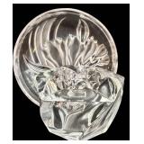 Assorted Vintage Glassware including a Vintage Yellow Depression Martha Washington Handled Plate