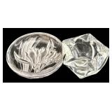 Assorted Vintage Glassware including a Vintage Yellow Depression Martha Washington Handled Plate