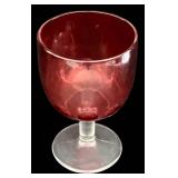 Assorted Vintage Glassware including a Vintage Yellow Depression Martha Washington Handled Plate