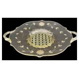 Assorted Vintage Glassware including a Vintage Yellow Depression Martha Washington Handled Plate