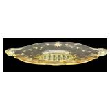 Assorted Vintage Glassware including a Vintage Yellow Depression Martha Washington Handled Plate