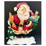 Stuffed Angel 16-inch Tall Christmas Decor Lot - Snowman, Santa, Pine Cones, Glassware