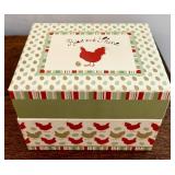 Wire Basket Rustic Kitchen Decor w/ Vintage Scale, Rooster & Honey Jar