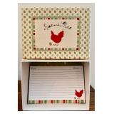 Wire Basket Rustic Kitchen Decor w/ Vintage Scale, Rooster & Honey Jar