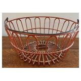Wire Basket Rustic Kitchen Decor w/ Vintage Scale, Rooster & Honey Jar