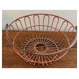 Wire Basket Rustic Kitchen Decor w/ Vintage Scale, Rooster & Honey Jar