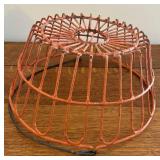 Wire Basket Rustic Kitchen Decor w/ Vintage Scale, Rooster & Honey Jar