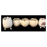 Vintage Floral Porcelain Dinnerware Set - Gold Trim - 12-Inch Platter + Pedestal Compote & Matching Plates