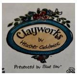 Heather Goldminc ClayWorks House by Blue Sky - 10-inch tall Ceramic Sculpture