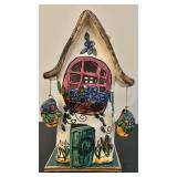 Heather Goldminc ClayWorks House by Blue Sky - 10-inch tall Ceramic Sculpture