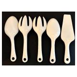 Hotoven Floral Vintage Porcelain Kitchenware Set - 9in Bowl, Salt & Pepper Shakers, 6 Floral Utensils