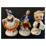 Three Vintage Miniature Porcelain Figurines  - Made in Japan