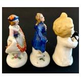 Three Vintage Miniature Porcelain Figurines  - Made in Japan