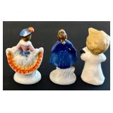 Three Vintage Miniature Porcelain Figurines  - Made in Japan