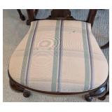 ML - Vintage Ethan Allen Mahogany Dining Table Set - 6 Chairs, 2 Leaves