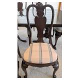 ML - Vintage Ethan Allen Mahogany Dining Table Set - 6 Chairs, 2 Leaves