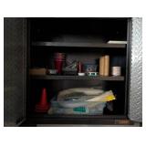 G - Gladiator Storage Cabinet - Diamond Plate Steel, 30W x 12D x 30H, Double Doors