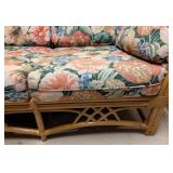 LS - Vintage Lane Venture Rattan Sofa - Floral Upholstery