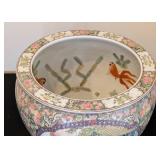 ML - Chinese Porcelain Planter - Floral/Figural Hand-Painted