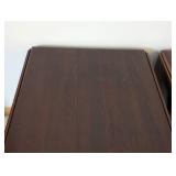 ML - Pair of Vintage Ethan Allen Side Tables - Dark Wood Finish