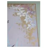 ML - Floral Print Artwork - Gold Frame- Framed Wall Art