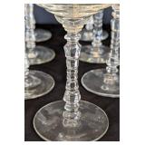 K - Vintage Etched Floral Glass Stemware