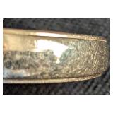 ML - 14K Gold Ring - Size 10  - Hammered Textured Wedding Band