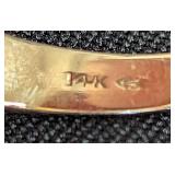 ML - 14K Gold Ring - Size 10  - Hammered Textured Wedding Band