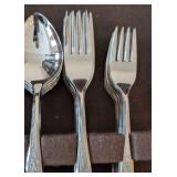 ML - Vintage Oneida Woodmere Stainless Flatware Set - Community Pattern, 12 Place Settings (Missing 1 Spoon)