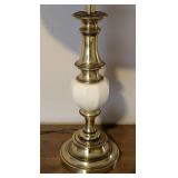 ML - Stiffel Table Lamp, Brass & White Ceramic