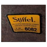 ML - Stiffel Table Lamp, Brass & White Ceramic