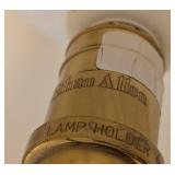 ML - Ethan Allen Floor Lamp - 55-Inch Tall Brass Finish with Pleated White Shade