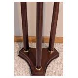 Bombay Wood Pedestal Stand with Green Marble Top