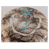 LLR - Shirley Smith Navajo Horse Hair Pottery Round Lidded Box