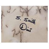 LLR - Shirley Smith Navajo Horse Hair Pottery Round Lidded Box