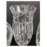 ML - Crystal Vases - Assorted Clear Cut Glass (Lot of 5)