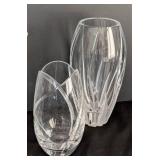 ML - Crystal Vases - Assorted Clear Cut Glass (Lot of 5)