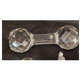 ML - Vintage Crystal & Milk Glass Knife Rests - 9-Piece Set