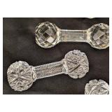 ML - Vintage Crystal & Milk Glass Knife Rests - 9-Piece Set
