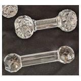 ML - Vintage Crystal & Milk Glass Knife Rests - 9-Piece Set