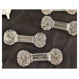 ML - Vintage Crystal & Milk Glass Knife Rests - 9-Piece Set