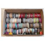 LS - Assorted Craft Ribbon Lot - Satin, Grosgrain, Lace & Metallic Rolls (Various Widths)