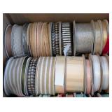 LS - Assorted Craft Ribbon Lot - Satin, Grosgrain, Lace & Metallic Rolls (Various Widths)
