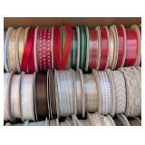 LS - Assorted Craft Ribbon Lot - Satin, Grosgrain, Lace & Metallic Rolls (Various Widths)