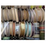 LS - Assorted Craft Ribbon Lot - Satin, Grosgrain, Lace & Metallic Rolls (Various Widths)
