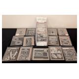 LS - Papertrey Ink Embossing Dies/Thinlets Lot - Frames, Borders & Alphabets
