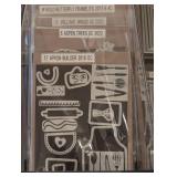 LS - Papertrey Ink Embossing Dies/Thinlets Lot - Frames, Borders & Alphabets