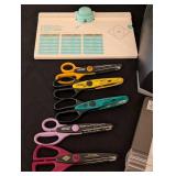 LS - OLFA Rotary Cutting Mat + Fiskars Scissors & Paper Trimmer Scrapbooking Tools Lot