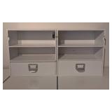 LLR - White Stackable Office Storage Cubes - 4-Column Modular