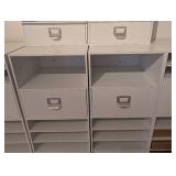 LLR - White Stackable Office Storage Cubes - 4-Column Modular